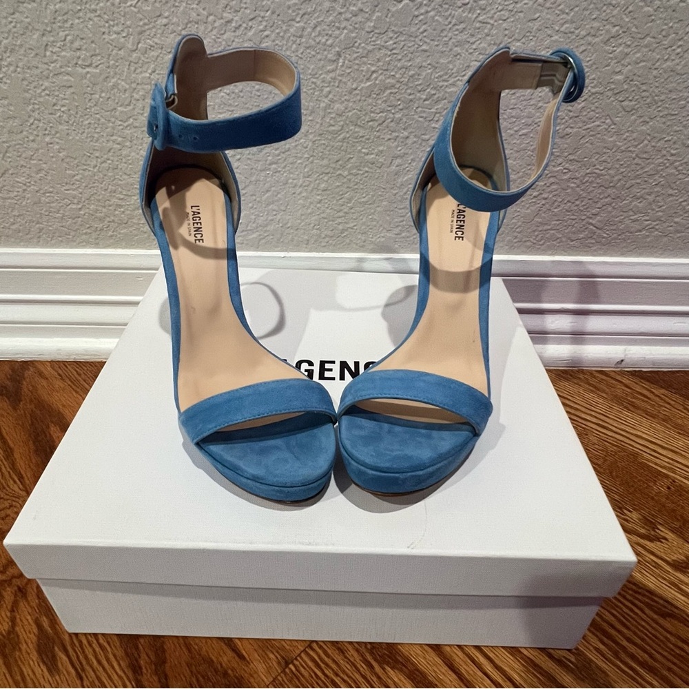 L'agence Avice Block Heel in Blue Ivory Womens size 38